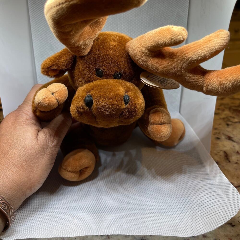 TY Attic Treasures Montgomery Brown Moose soft 10.5" Plush